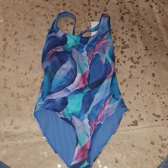 Athleta Blue and Purple Swimsuit - Picture 1 of 6